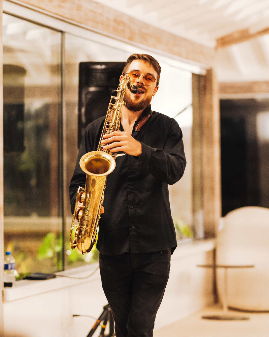 Saxofonista no Raízes Resort